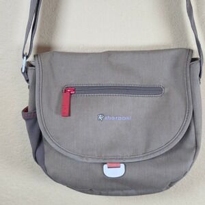 Sherpani Milli Crossbody Bag Khaki Canvas Adjustable Strap Zip Pocket